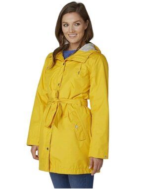 Helly Hansen Performance Rain Jacket Striped Lining Essential Yellow Size XS